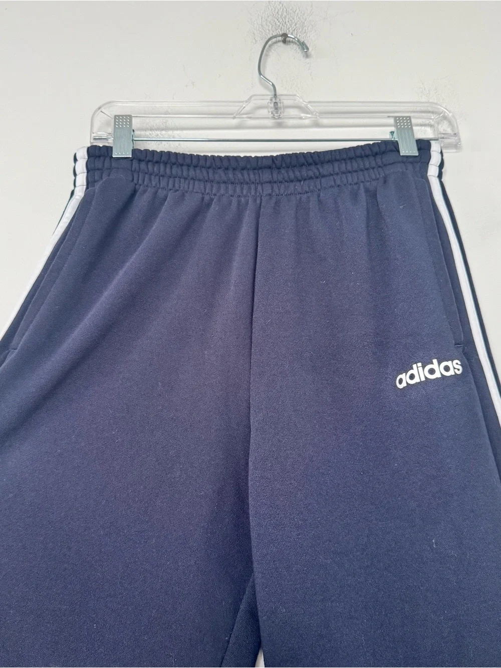 adidas Essentials 3 Stripes French Terry Tapered Joggers Men M Black FP7695